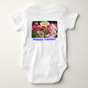 baby one piece. Happy Easter. alpaca/bunny Bodysuit