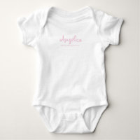 Baby one piece white bodysuit t-shirt