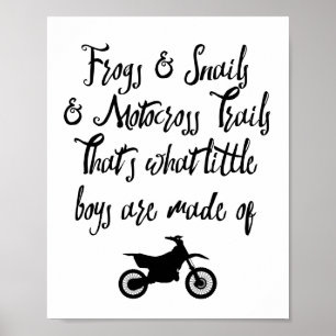 Baby or Toddler Nursery Motocross Dirtbike Print