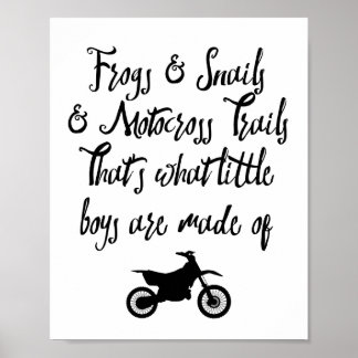 Baby or Toddler Nursery Motocross Dirtbike Print