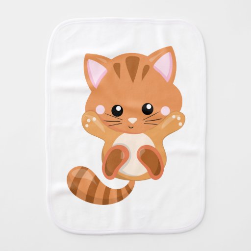 Image of Baby Orange Tabby Burp Cloth