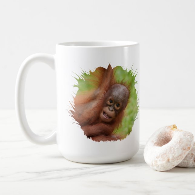 Baby Orangutan Joy Coffee Mug (With Donut)
