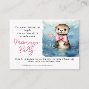 Baby Otter Baby Bump Game Guess Mum's Belly Size Enclosure Card
