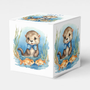 Baby Otter Boy Baby Shower Favour Box