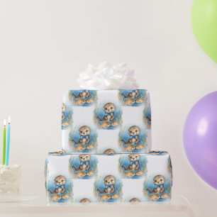 Baby Otter Boy Wrapping Paper