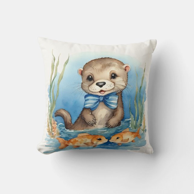 Baby Otter Boys  Cushion (Front)