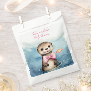Baby Otter Girl Baby Shower Favour Bags
