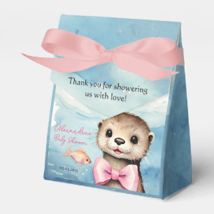 Baby Otter Girl Baby Shower Favour Box