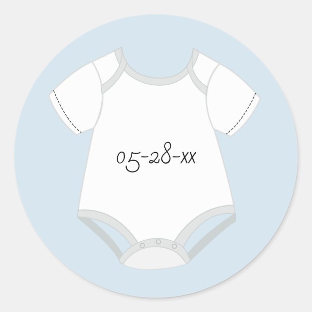 Baby Outfit Stickers with Due Date (Front)