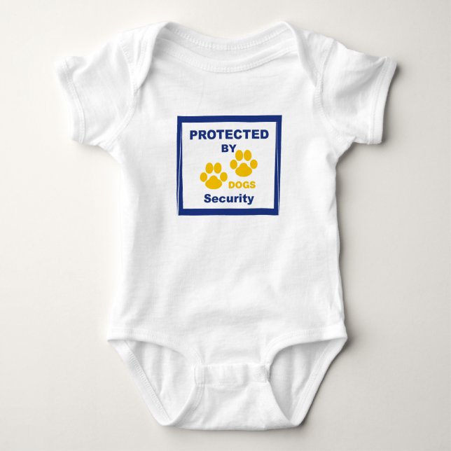 Baby overalls PROTECTED FOR DOGS Bodysuit (Front)