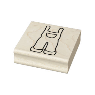 Baby Overalls  Rubber Stamp