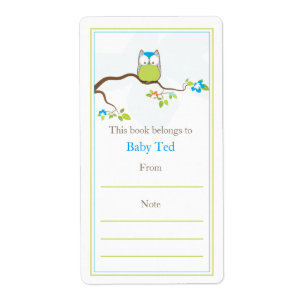 Baby Owl  Bookplate