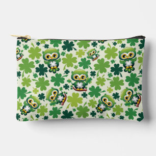 Baby Owl Cute St Patrick Cartoon Accessory Pouch