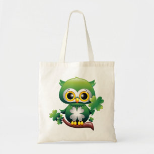 Baby Owl Cute St Patrick Cartoon Tote Bag