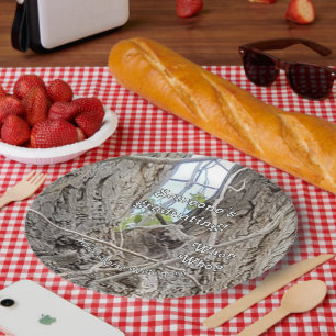 Baby Owl in Tree Someone's Graduating Who Who Paper Plate