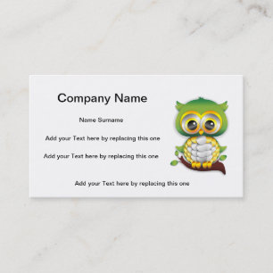 Baby Owl Paper Craft Design Business Card
