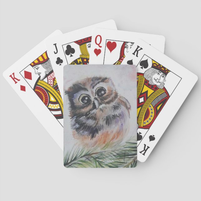 Baby Owl Playing Cards (Back)