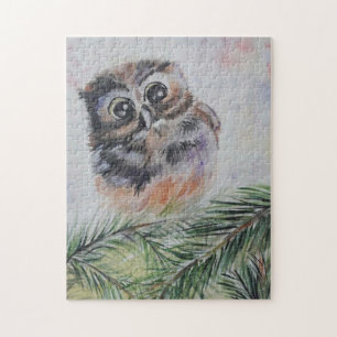 Baby Owl Puzzle Painting