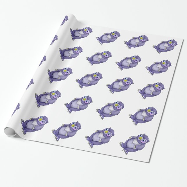 Baby Owlbear Wrapping Paper (Unrolled)