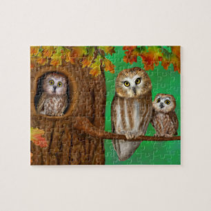 BABY OWLS JIGSAW PUZZLE