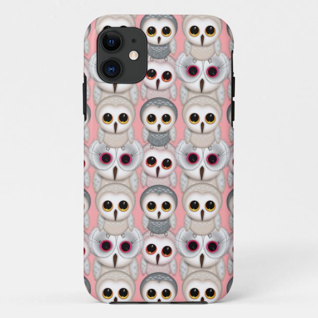 Baby Owls on Pink Pattern Case-Mate iPhone Case (Back)