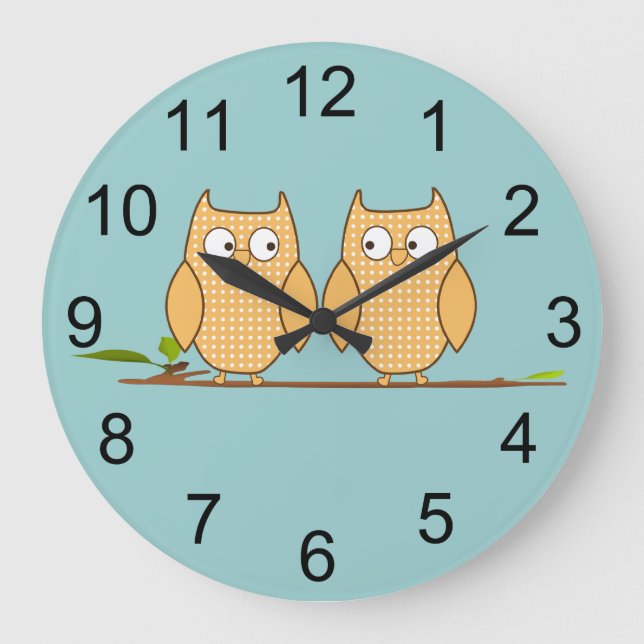 Baby Owls Wall Clock (Front)