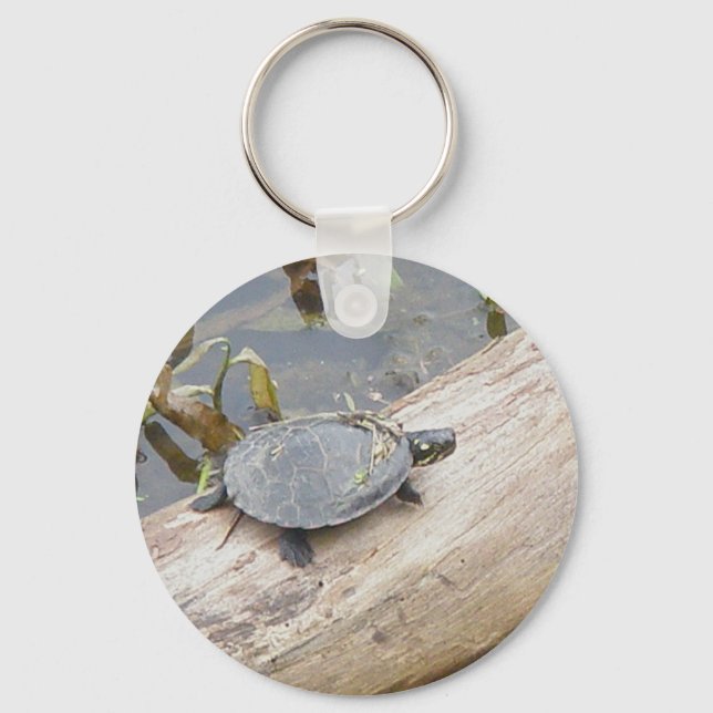 Baby Painted Turtle Keychain (Front)
