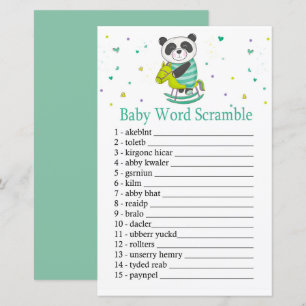 Baby Panda Baby word scramble game