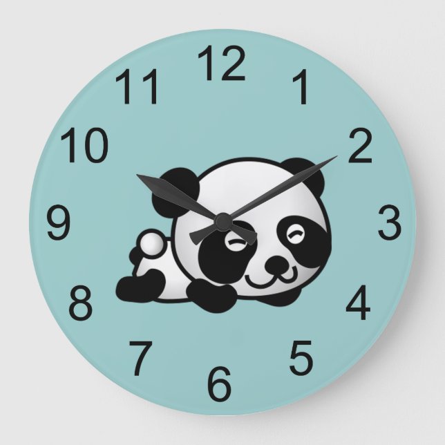 Baby Panda Bear Animal Wall Clock (Front)