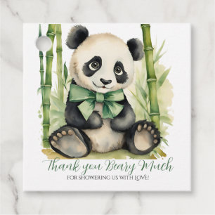 Baby Panda Bear Baby Shower Thank You Favour Tags