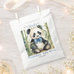 Baby Panda Bear Bearly Wait Boy Baby Shower Favour Bags