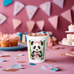 Baby Panda Bear Girls Baby Shower Paper Cups