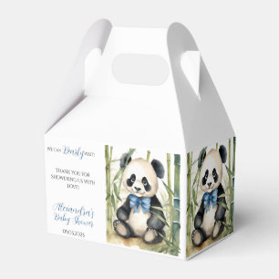 Baby Panda Boy Bear Bearly Wait Baby Shower Favour Box