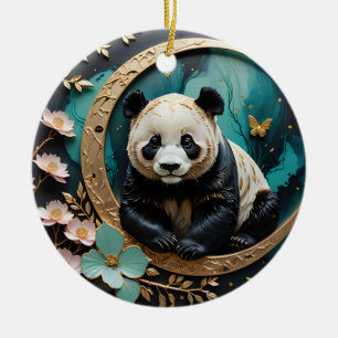 Baby Panda  Ceramic Tree Decoration