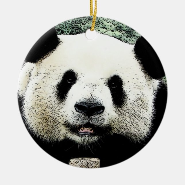 Baby Panda Ceramic Tree Decoration (Front)