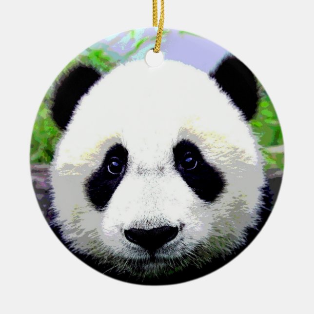 Baby Panda Ceramic Tree Decoration (Front)