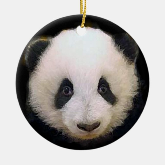 Baby Panda Ceramic Tree Decoration (Front)