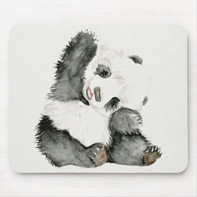 Baby Panda | Cute & Furry Mouse Mat (Front)