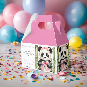 Baby Panda Girl Bear Bearly Wait Baby Shower Favour Box