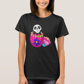 Baby Panda Hatching From Easter Egg Easter Day T-Shirt