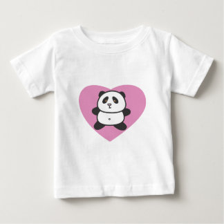 Baby Panda in Pink Heart Toddlers T Shirt