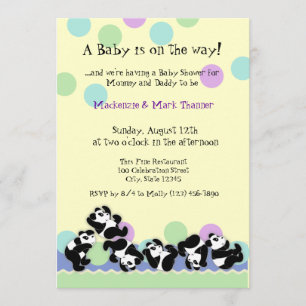 Baby Panda Mania Invitation