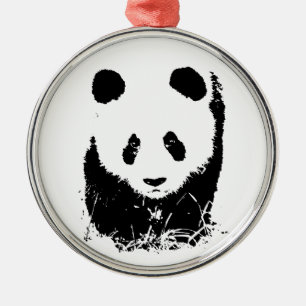 Baby Panda Metal Tree Decoration