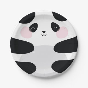 BABY PANDA PAPER PLATES