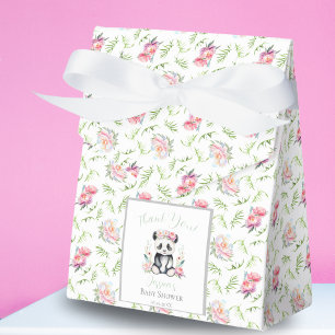 Baby Panda Peonies Jungle Baby Shower Favour Box