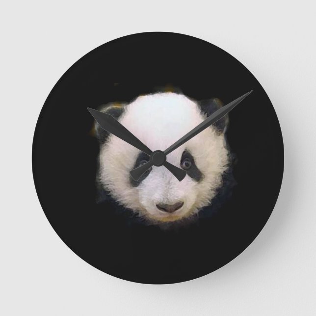 Baby Panda Round Clock (Front)