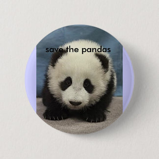 baby_panda, save the pandas 6 cm round badge