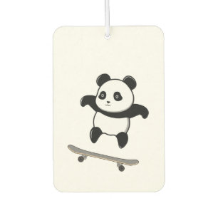 Baby Panda Skateboard Car Air Freshener