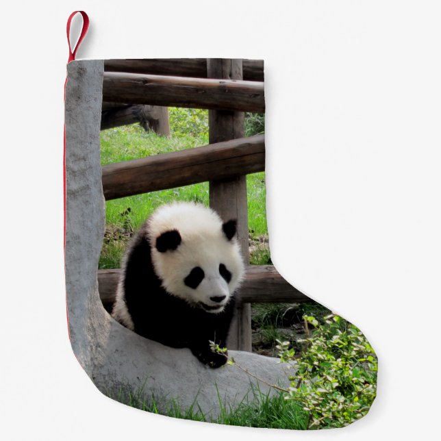 Baby Panda Small Christmas Stocking (Front)