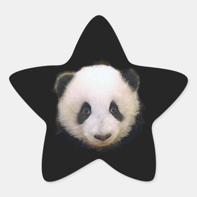 Baby Panda Star Sticker (Front)
